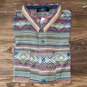 RRL Jacquard-Knit Camp Shirt